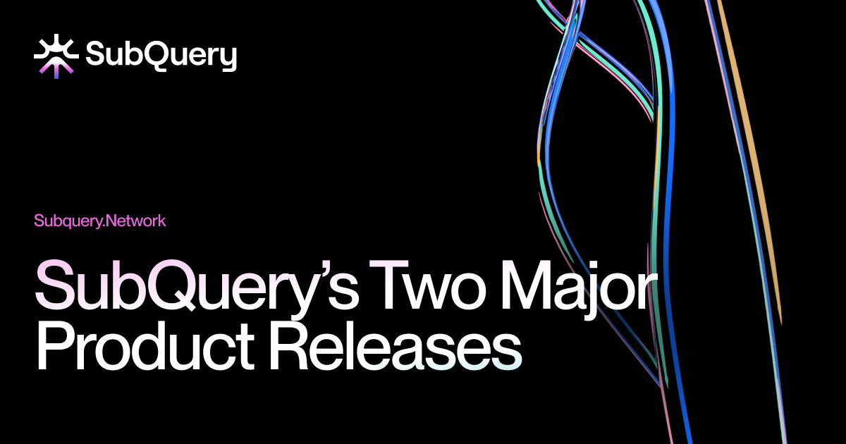 Header image for article outlining SubQuery’s two major product launches: Hermes Bittensor subnet and AskSubQuery.